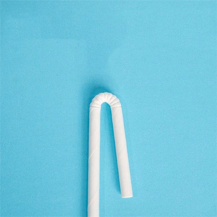 Bendy Paper Straws Wrapped In Plastic